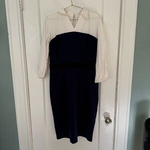 New York & Company navy & white dress